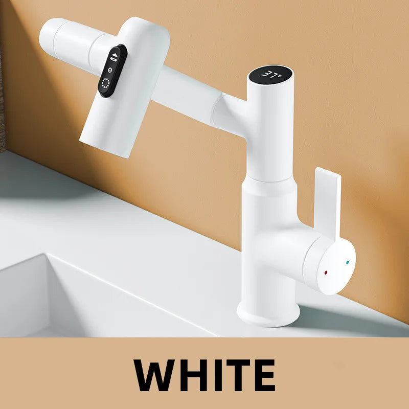 Digital Display Led Basin Faucet 360 Rotation Multi-Function