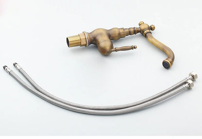 Bathroom Sink Faucet Antique Bronze 360 Degree Turn