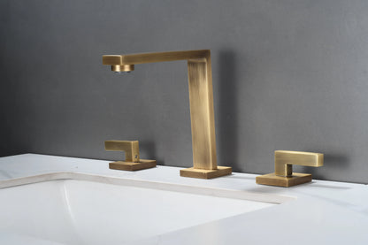 Brushed Gold Basin Faucet Total Brass Black Bathroom