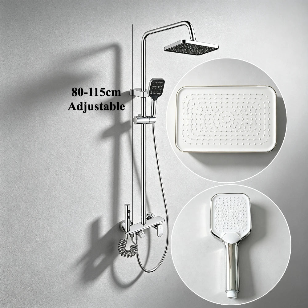 Four Ways Water Outlet Bathroom Shower System Wall
