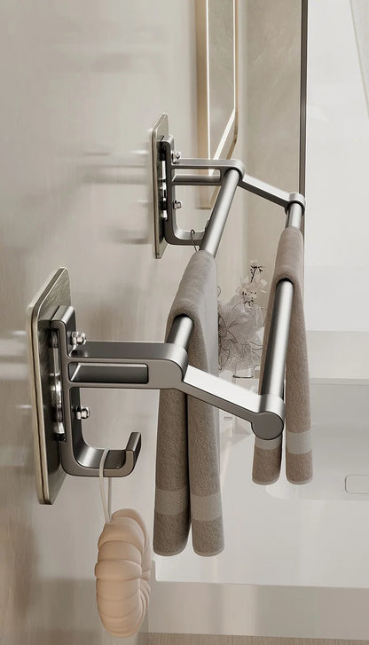 Self-Adhesive Two Layer Towel Holder Bathroom Towel Rack