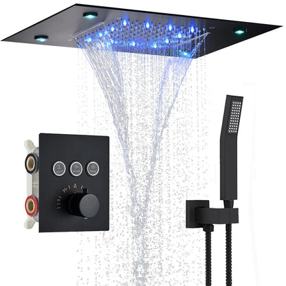 Digital Display Thermostatic Rain Shower System 14 20