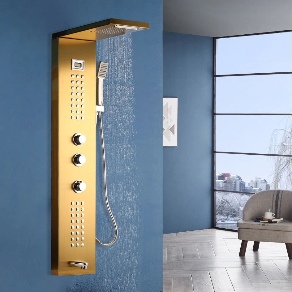 Kemaidi Shower Panel Tower Rainfall Waterfall Bathroom Shower