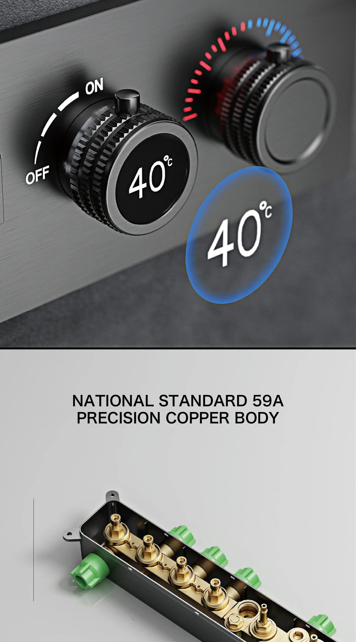Modern Brushed Gold Brass Led Digital Ceiling Embedded