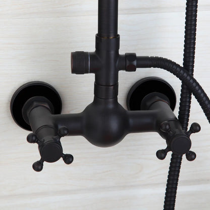 Kemaidi Bathroom Black Shower Wall Mounted Rainfall Shower