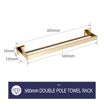 Brushed Gold Bathroom Toilet Brush Holder Toilet Paper
