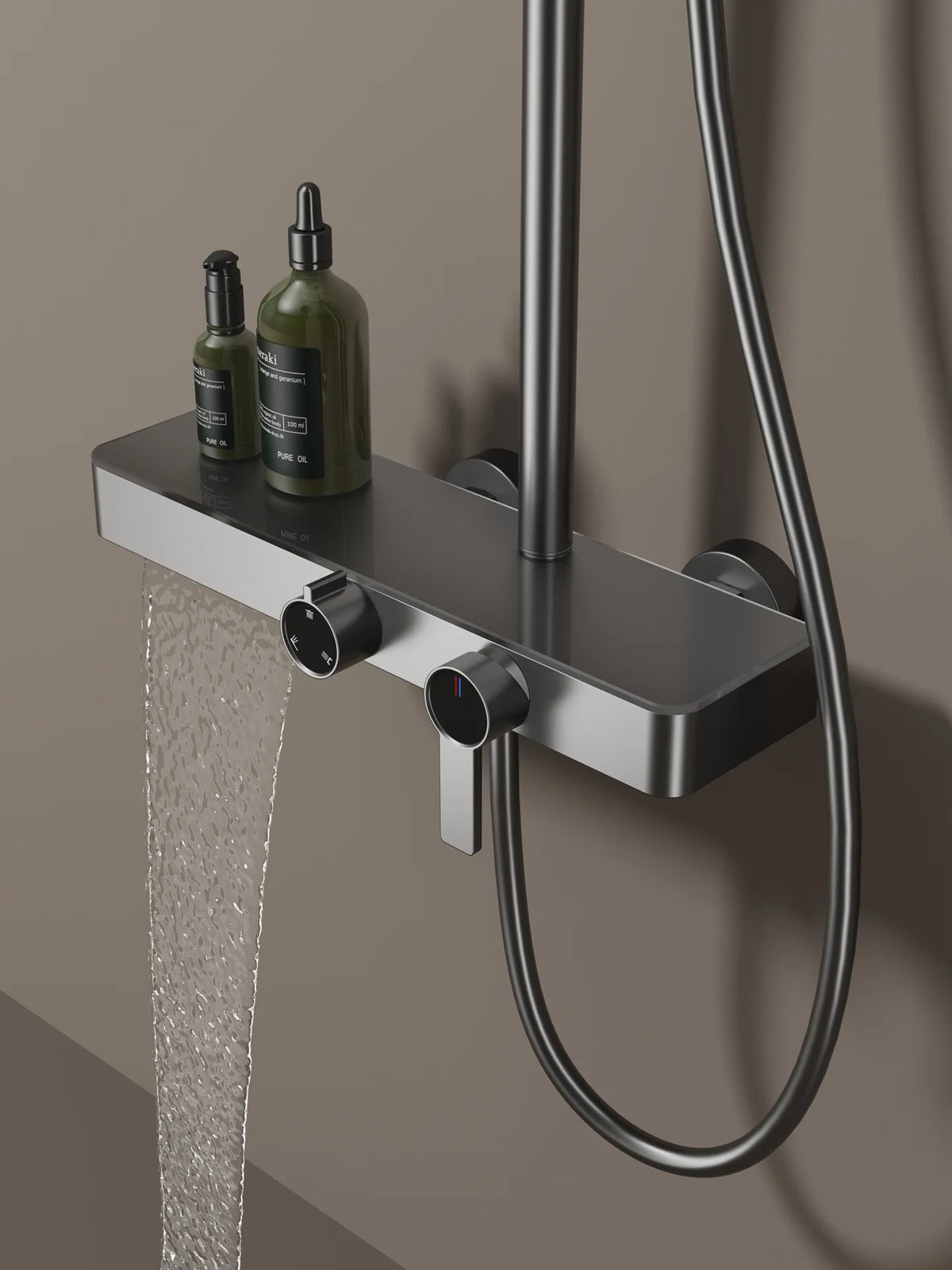 Pink Waterfall Piano Bathroom Shower 12 Inch Rainfall