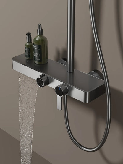 Pink Waterfall Piano Bathroom Shower 12 Inch Rainfall