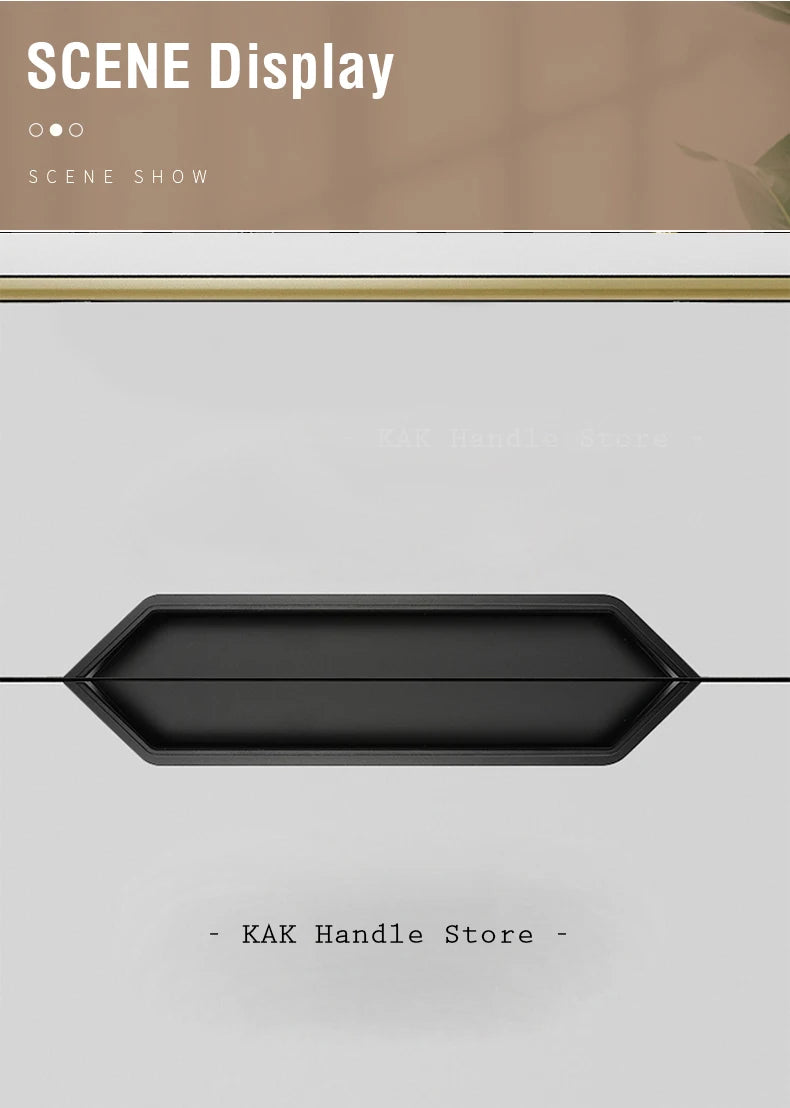 Kak Recessed Cabinet Handles Black Hidden Sliding Door