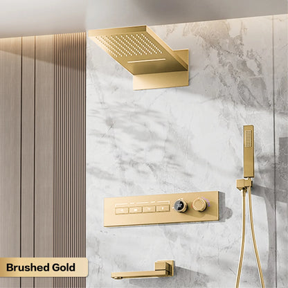 Modern Brushed Gold Brass Led Digital Ceiling Embedded