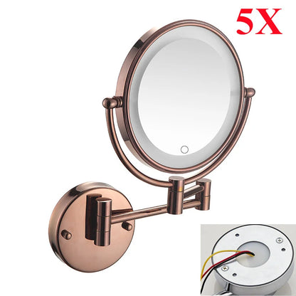 Brushed Gold Led Bathroom Mirrors Quality Brass 10x