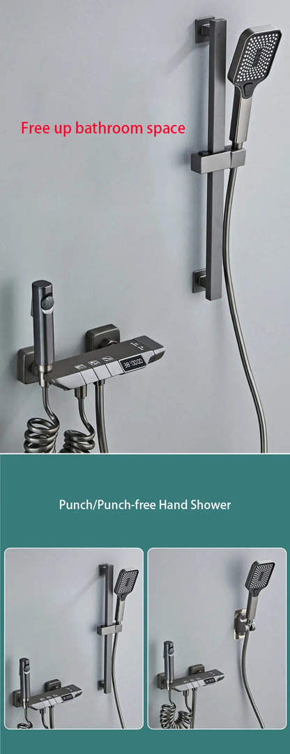 Modern Shower System Full Grey Way Piano Keys