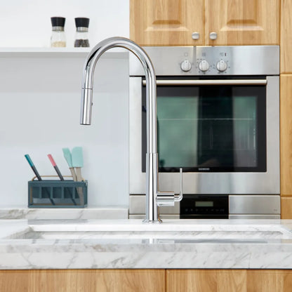 Brushed Gold Faucet Pull Out Sprayer Cold Water