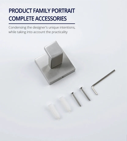 Brushed Nick Wall Nail Robe Hook Bathroom 304