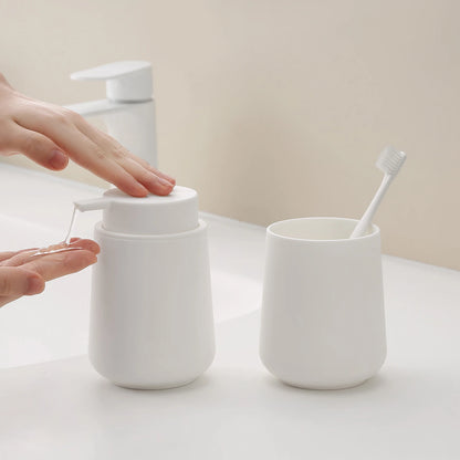 Bathroom Accessory - 2-Piece Soap Dispenser Cup Bathroom