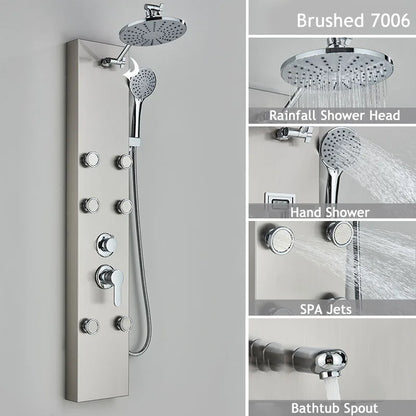 Luxury Led Shower Panel Spa Massage Jet Shower