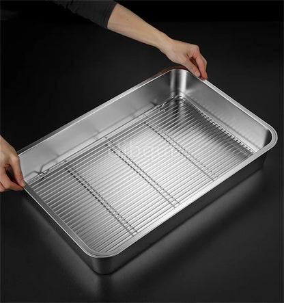 Deep Square Plate Basin Rack Pallet Stainless Steel