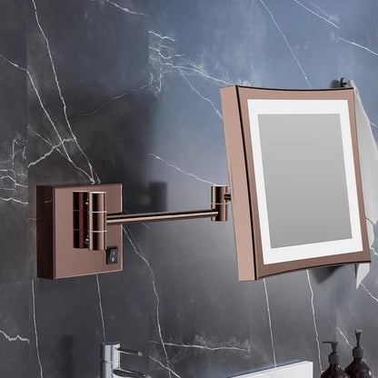 Square Touch Bathroom Mirror Wall Mounted Lighted Bathroom