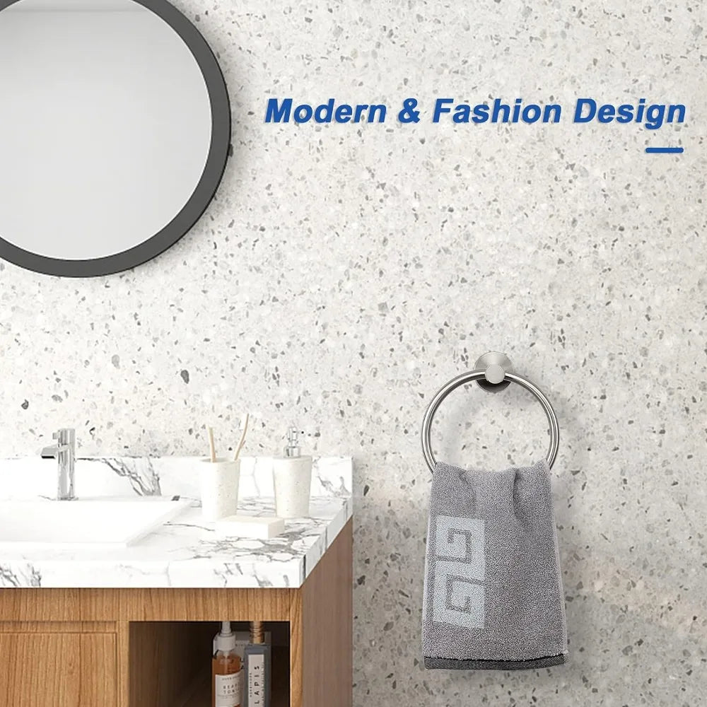Bathroom Towel Ring Hook Hardware Storage Holder 304