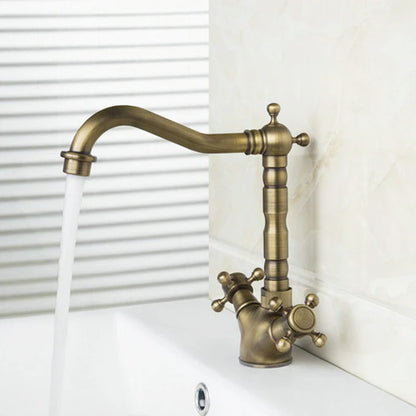 Kemaidi Gold Bathroom Sink Faucet Brass Hole Deck