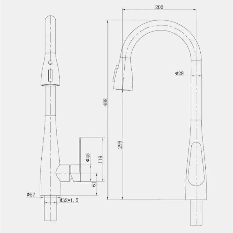 Gegve Smart Touch Faucets 304 Stainless Steel Removable