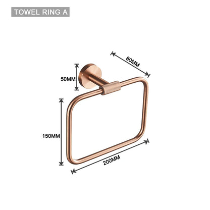 Brushed Rose Gold Brass Knurling Toilet Brush Holder
