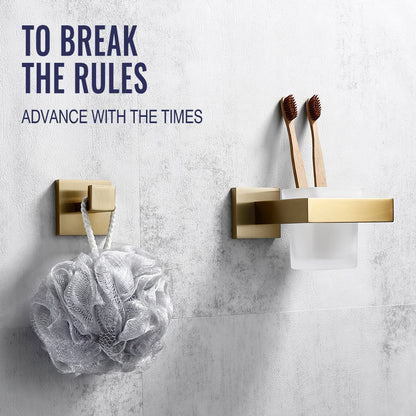 Brushed Gold Bathroom Toilet Brush Holder Toilet Paper