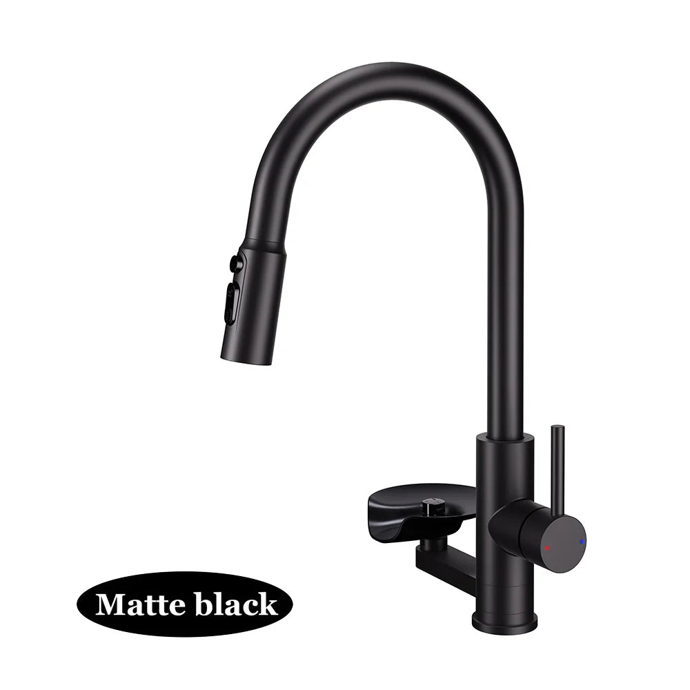 Modern High End Sink Faucet Cup Washer Brushed