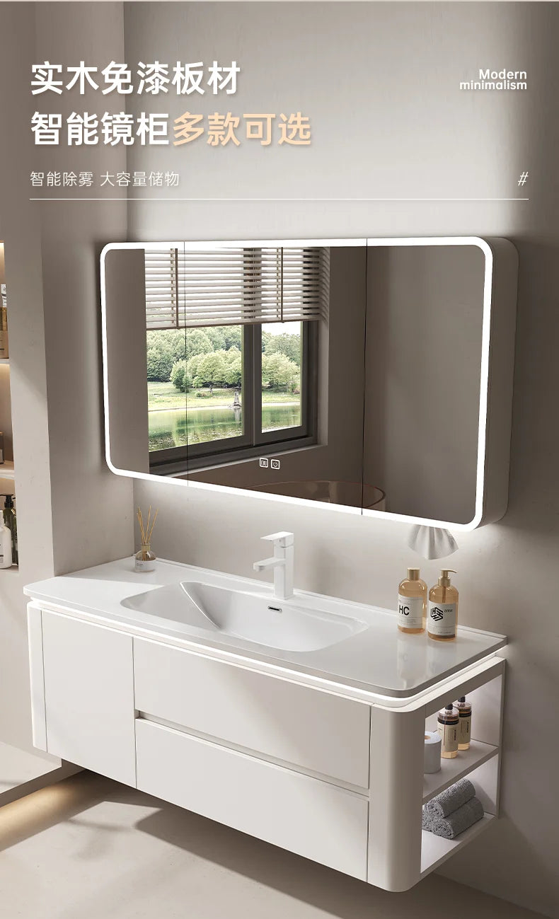 Led Light Ensuite Bathroom Cabinet Basin Designs Mirror