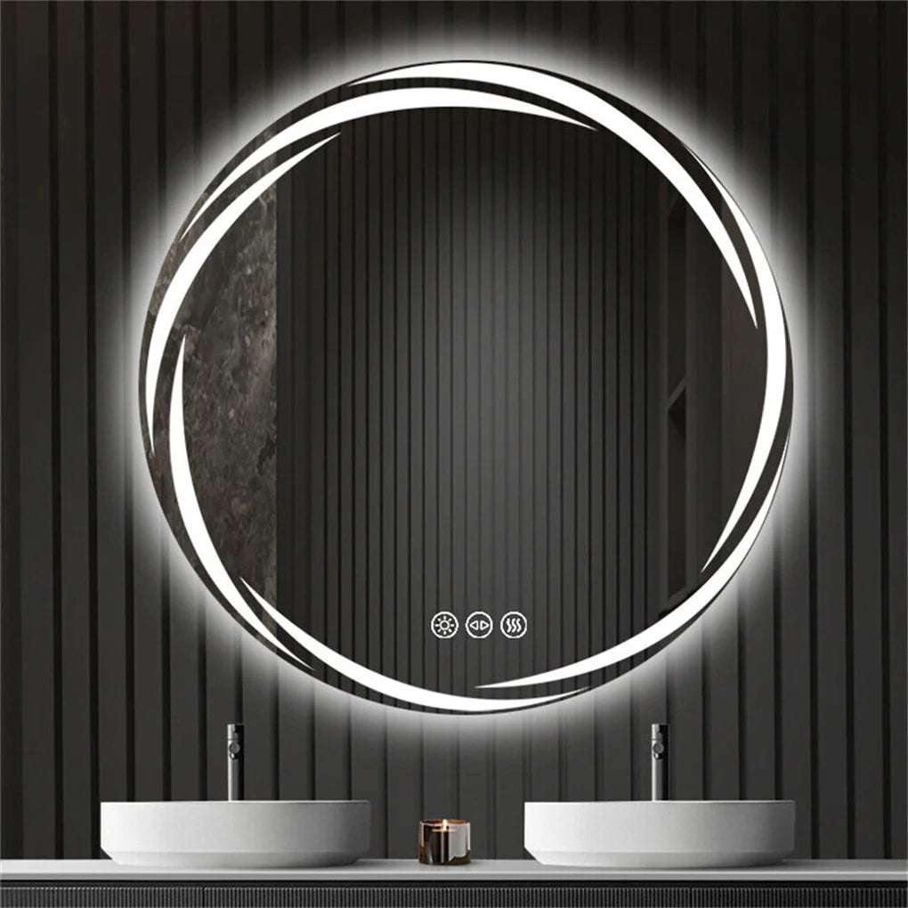 Anti-Fog Led Bathroom Mirror Circle Backlit Hd Wall