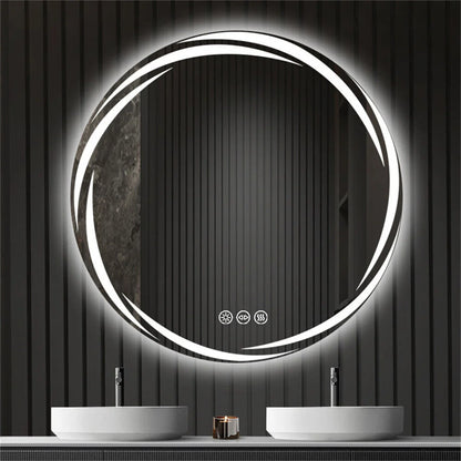 Anti-Fog Led Bathroom Mirror Circle Backlit Hd Wall