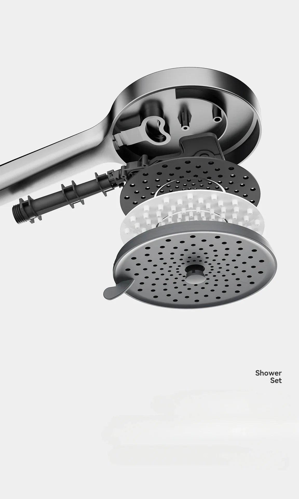 Grey Knob Type Three Ways Water Outlet Shower
