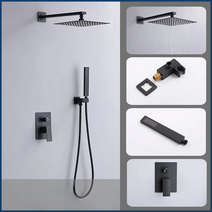Concealed Shower System 2/3 Ways Water Outlet Hidden