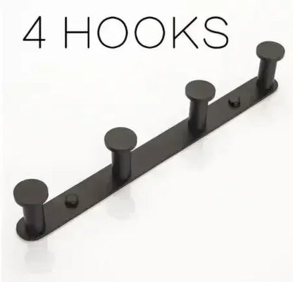 Brushed Gold/White/Matte Black Stainless Steel Hooks Bathroom