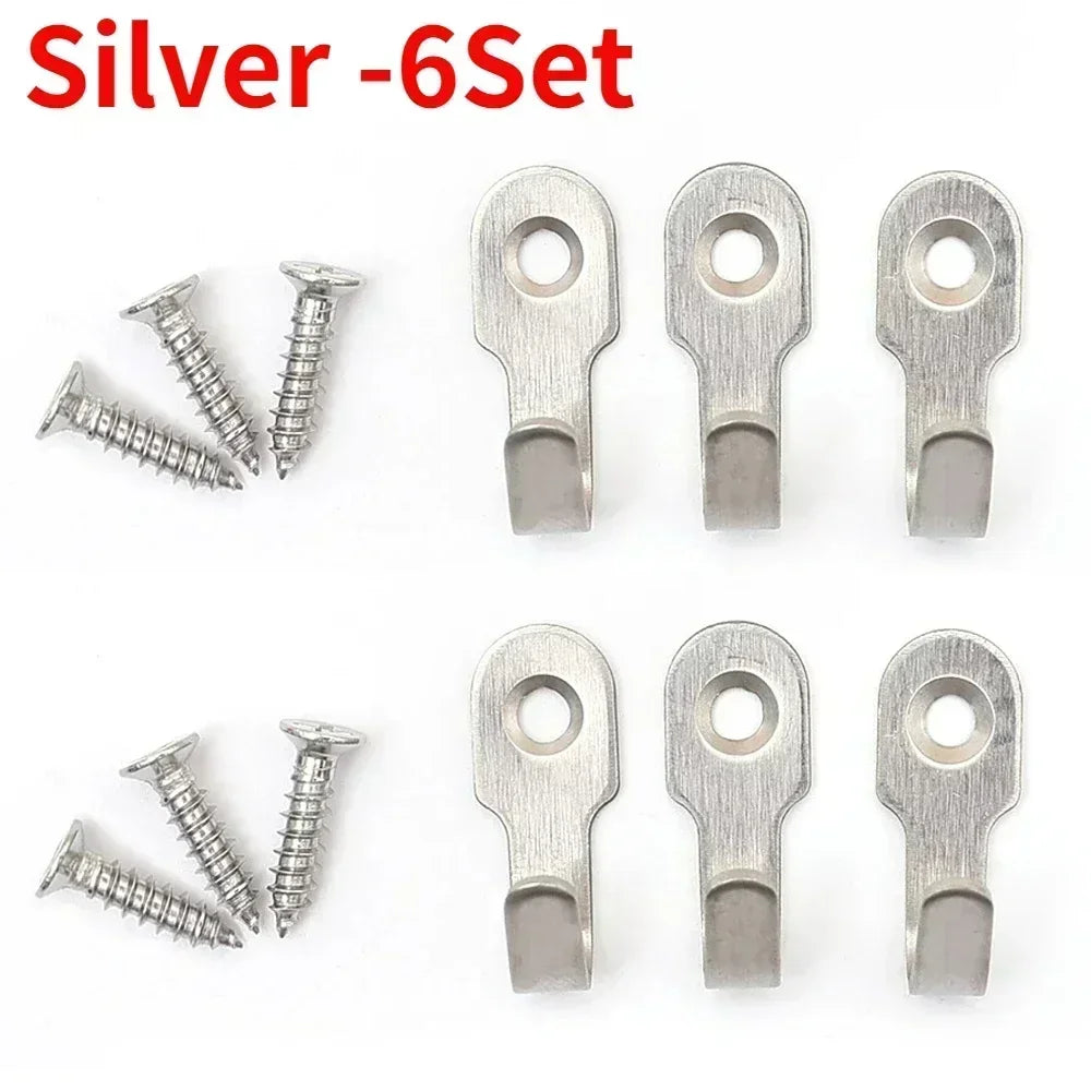 Mini Stainless Steel Hook Screw Items Key Rack