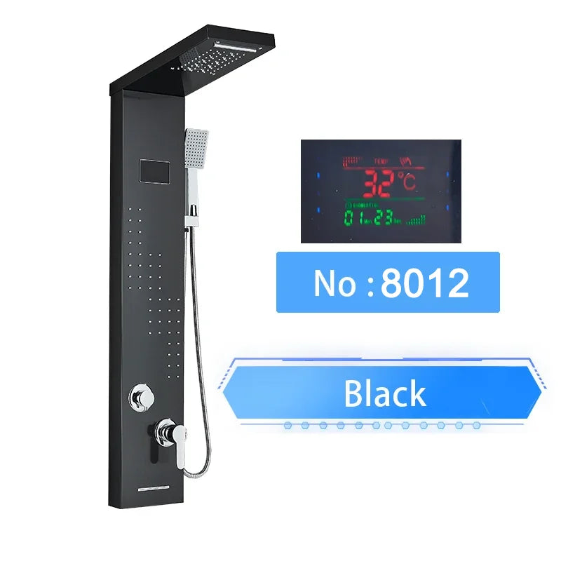 Led Shower Panel Digital Display Shower Faucet System