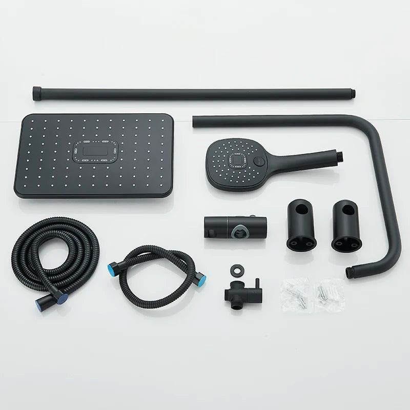 Hole Input Bathroom Shower Faucet Rainfall Head Shower