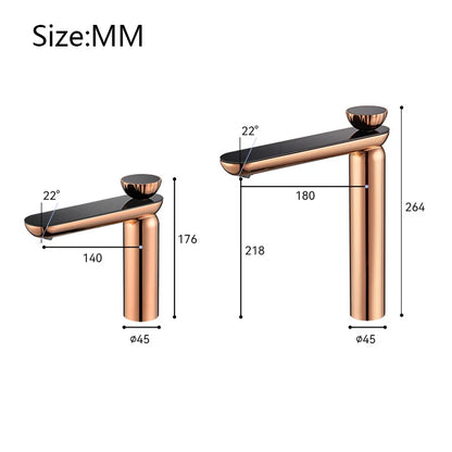 Zappo Gun Gray Digital Display Bathroom Faucet Brass