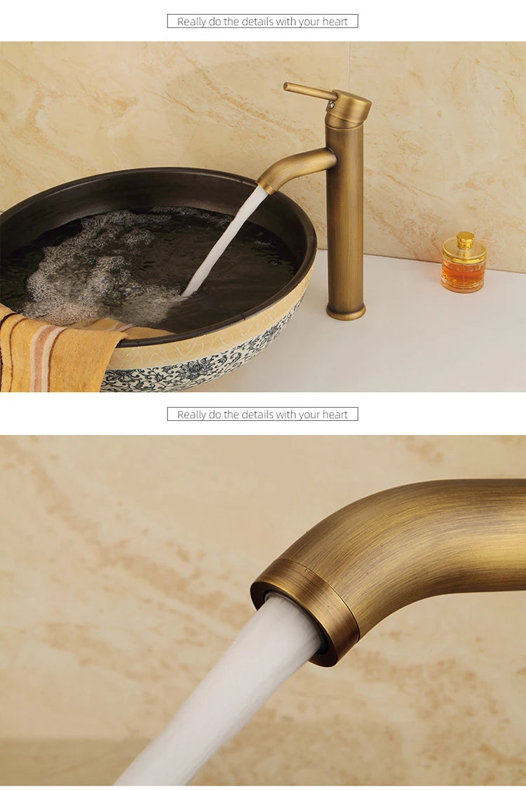 Antique Bronze Basin Faucets Bathroom Faucet & Cold