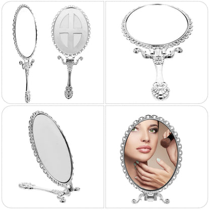 Zinc Alloy Handheld Compact Mirror Makeup Mirror Handle