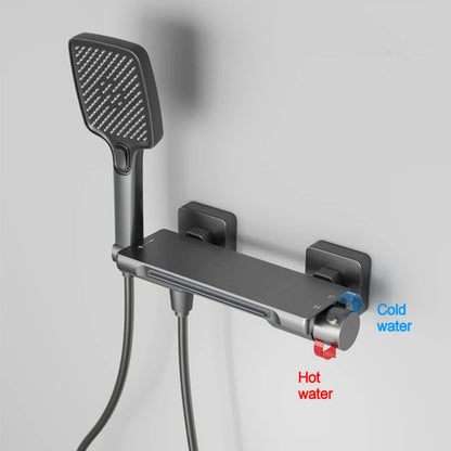 Bathtub Faucet Shower Waterfall Bathroom Wall Mounted Brass