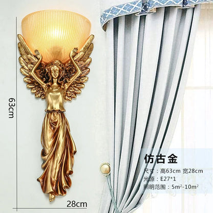 Retro Angel Girl Wall Lamp Led Lighting Fixtures