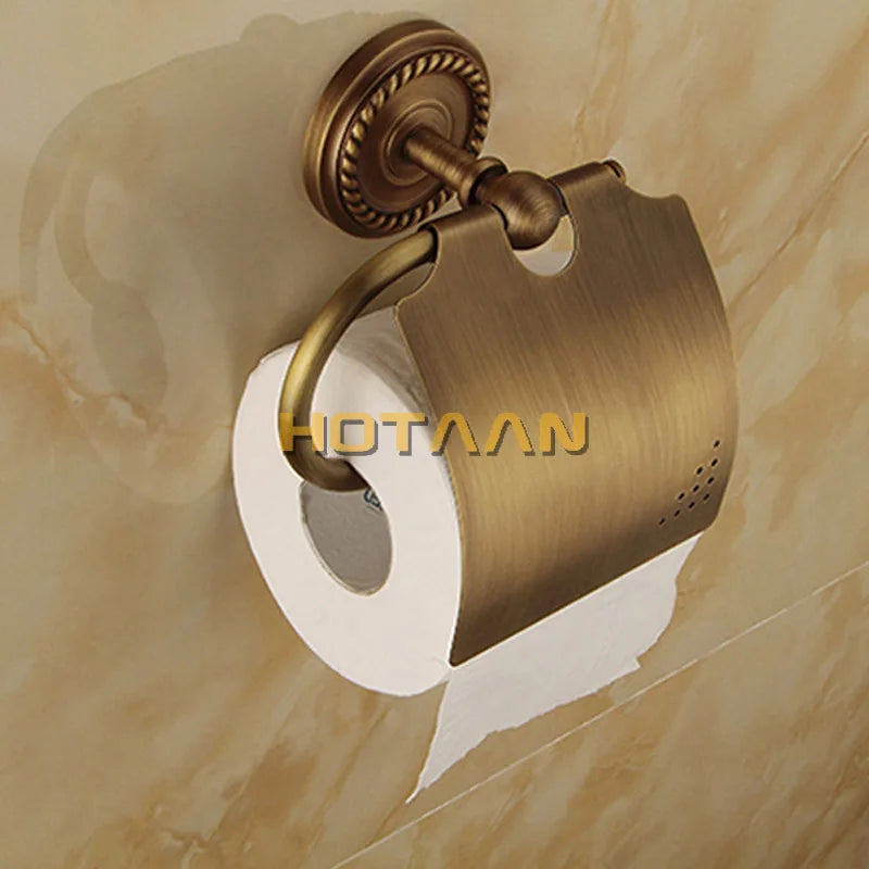 Solid Brass Bathroom Robe Hook Paper Holder Towel