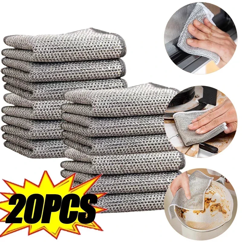 Metal Wire Mesh Cleaning Cloths Universal Sink Faucet