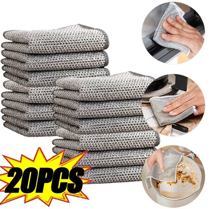 Metal Wire Mesh Cleaning Cloths Universal Sink Faucet