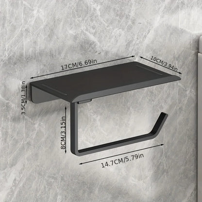 Wall Mounted Toilet Paper Holder No Drill Self