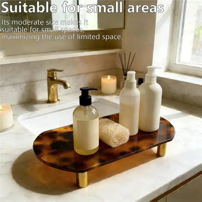 Tortoise Print Acrylic Tray Organizer Vanity Leopard Tray