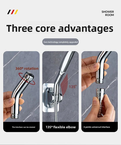 Shower Head Extension Arm Adjustable Angle Rotatable Connector