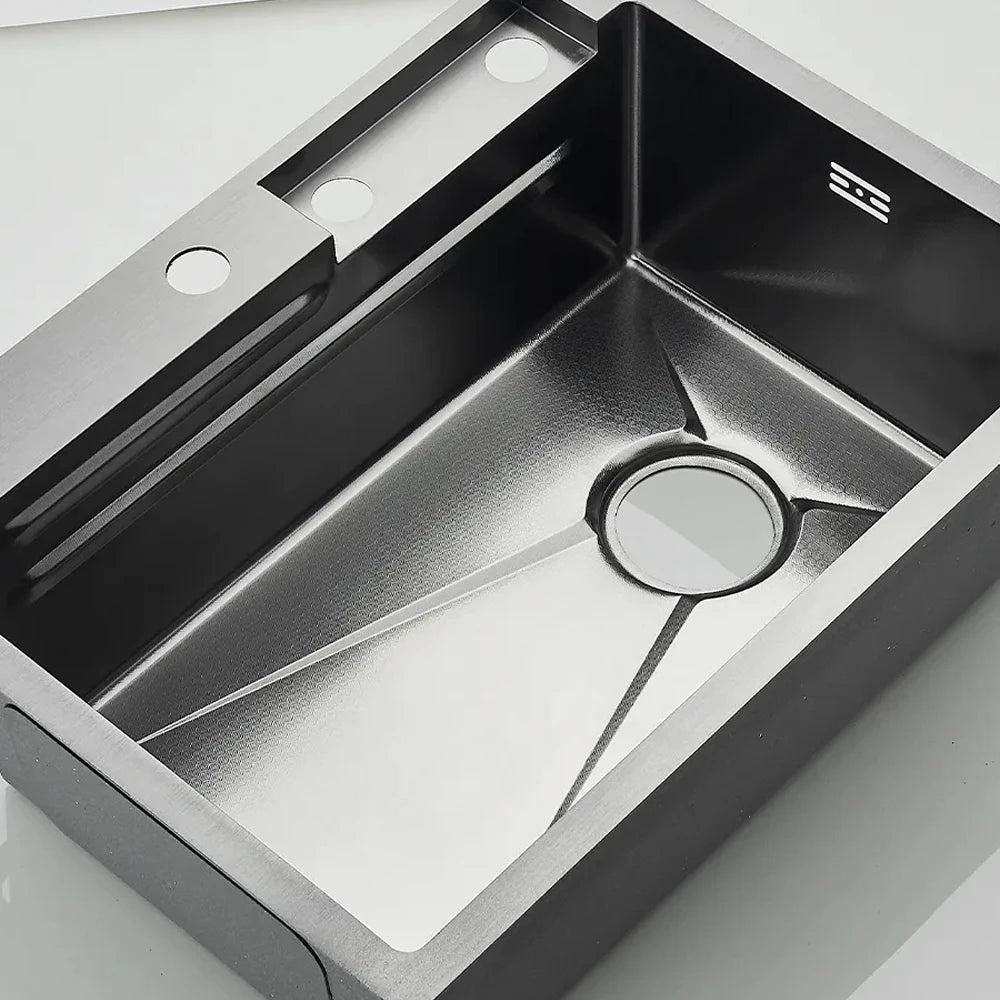 304 Stainless Steel Waterfall Sink Large Slot Integrated