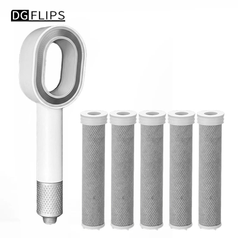 Luxury Filter Shower Head High Output Carbon Fiber